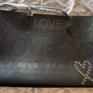 New black lazer cut heart tote Victoria's Secret